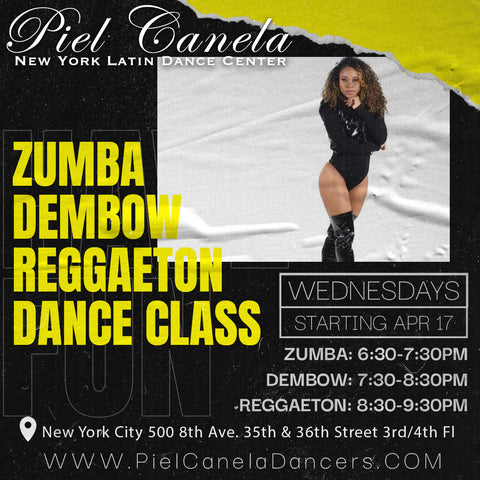 Zumba<br>Open Level<br>Wednesdays<br>Apr 17 - May 8