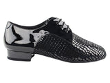 CD1418<BR>Black Patent & Croc