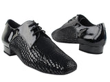 CD1418<BR>Black Patent & Croc