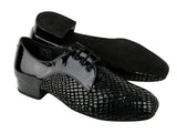 CD1418<BR>Black Patent & Croc