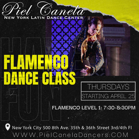 Flamenco<br>Level 1<br>Thursdays<br> Apr 25 - May 16
