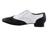 PP301<BR>Black Leather & White Leather