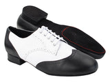 PP301DB<BR>Black Leather & White Leather
