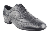 CD9002A<BR>Black Croc Embossed Leather