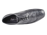 CD9002A<BR>Black Croc Embossed Leather