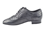 CD9002A<BR>Black Croc Embossed Leather