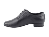 CD9004B<BR>Black Leather & Black Croc