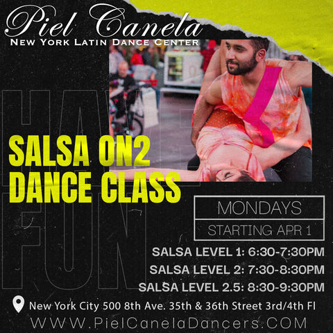 Salsa On2<br>Level 2<br>Monday<br>Apr 1 - May 6