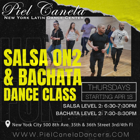 Salsa On2<br>Level 2<br>Thursdays<br>Apr 18 - May 23