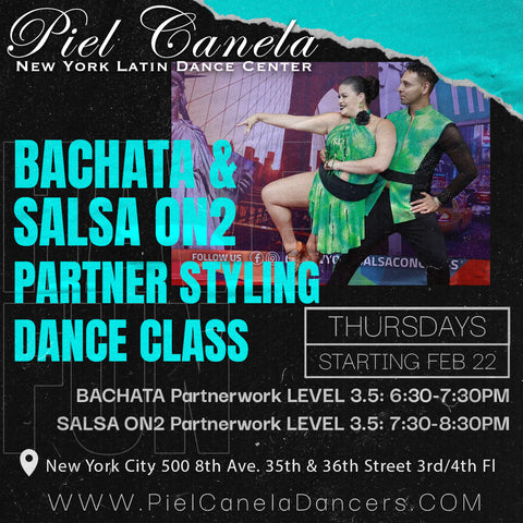Salsa On2 Partner Work<br>Level 3.5<br>Thursdays<br>Feb 22 - Mar 28
