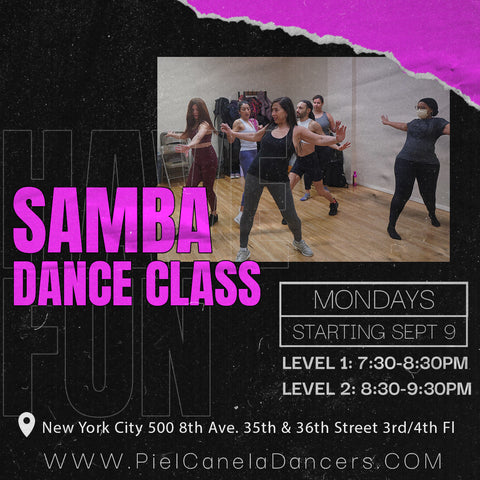 Samba<br>Level 1<br>Mondays<br>Sep 9 - Sep 30