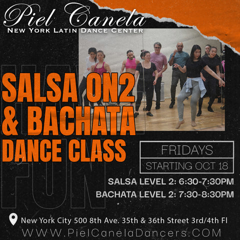 Bachata<br>Level 2<br> Fridays<br>Oct 18-Nov 22