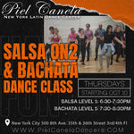 Salsa On2<br>Level 1<br>Thursdays<br>Oct 10-Nov 21