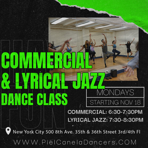 Commercial Dance<br>Open Level<br>Mondays<br>Nov 18-Dec 9