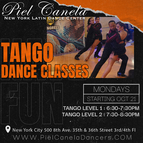 Tango<br>Level 2<br>Mondays<br>Oct 21 - Nov 25