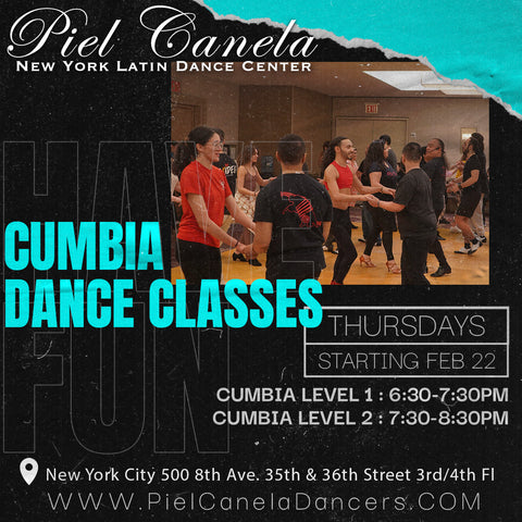 Cumbia<br>Level 1<br>Thursdays<br>Apr 4-May 9