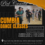 Cumbia<br>Level 1<br>Thursdays<br>Jul 18 - Aug 22