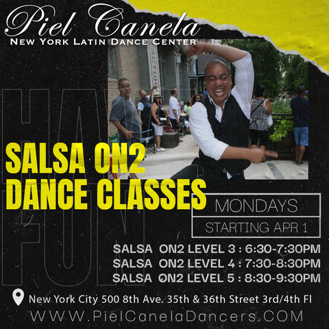 Salsa On2<br>Level 3<br>Mondays<br>Apr 1 - May 6