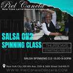 Salsa On2<br>Spinning Class<br>Level 2.5<br>Thursdays<br>Feb 22 - Mar 14