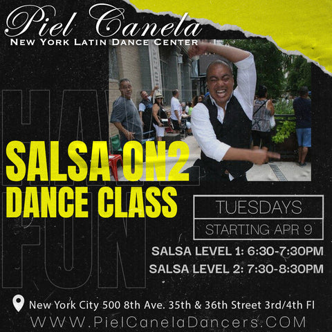 Salsa On2<br>Level 1<br>Tuesdays<br>Apr 9 - May 14