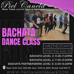 Bachata<br>Level 5<br>Wednesdays<br>Aug 28 - Oct 2