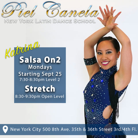 Salsa On2<br>Level 2<br>Starts every Monday<br>Sept 25 - Oct 30