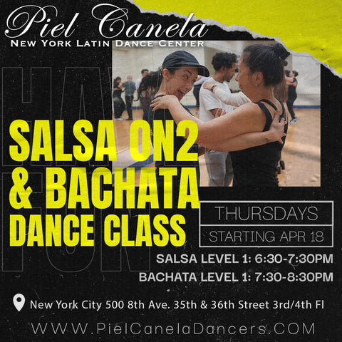 Salsa On2<br>Level 1<br>Thursdays<br>Apr 18 - May 23