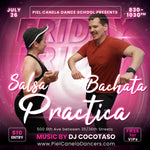 Fri, July 26<br>Salsa & Bachata Practica<br>8:30-10:30