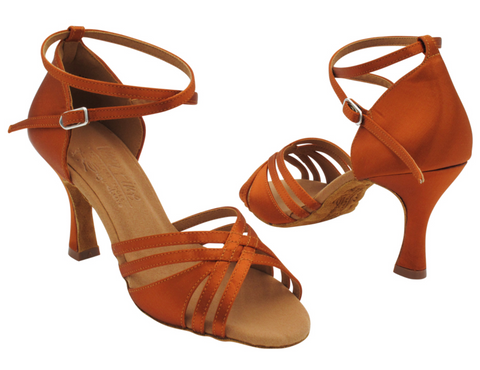 S1006B <BR>Copper Tan Satin with Clip Buckle