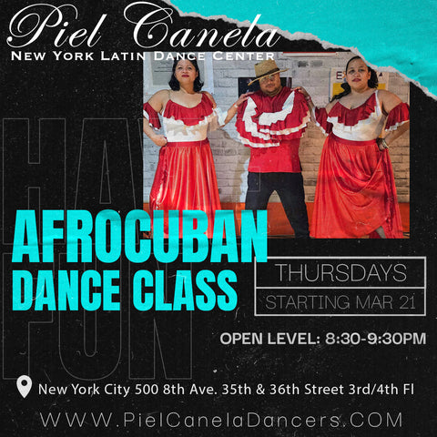 Afrocuban<br>Open Level<br>Thursdays<br> Mar 21 - Apr 11