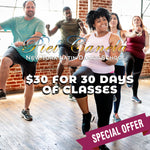 Special Offer<br>$30 for 30 Days<br>Of Unlimited Classes